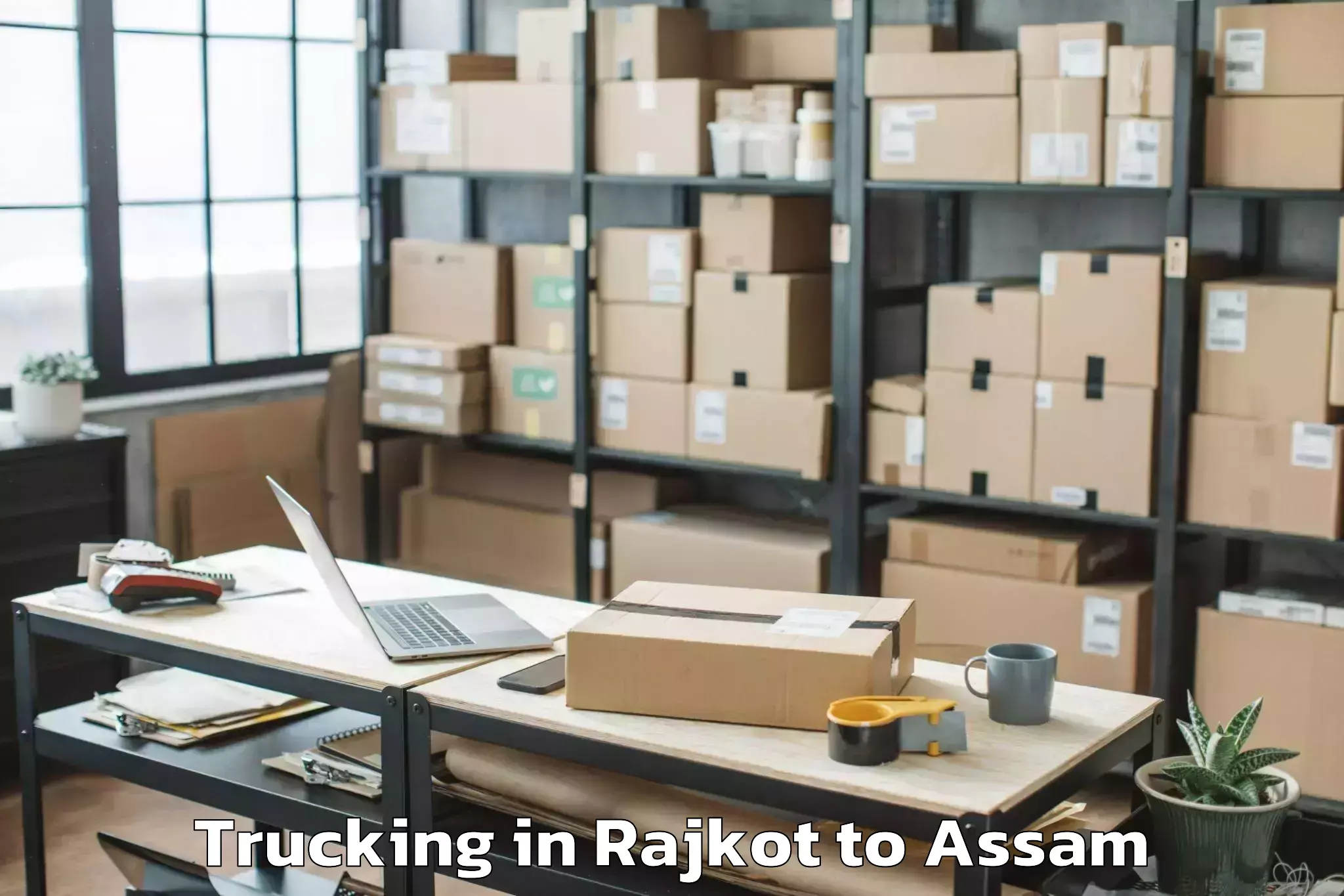 Book Rajkot to Namrup Trucking Online